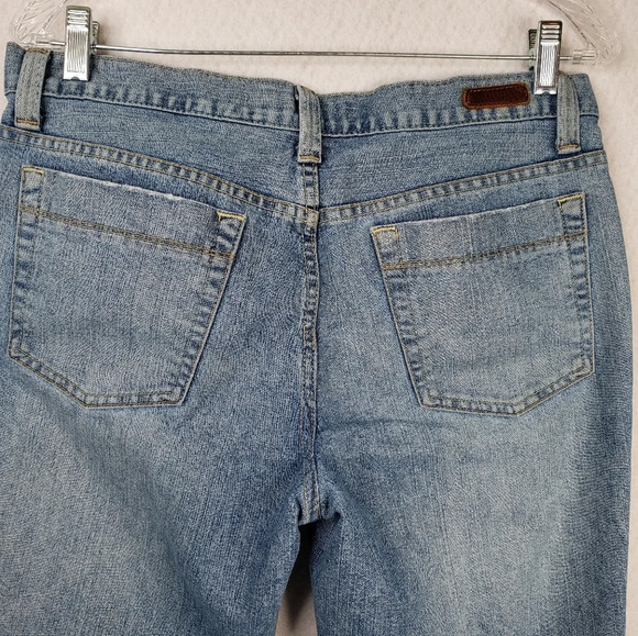 Calvin Klein Med/lite Wash Big Cuff Slight Stretch/Distress Blue Jean sz 33x24.5 - Picture 7 of 9